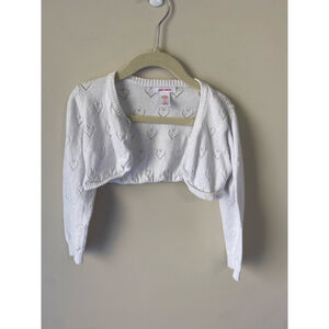 5/$25 Girls' Joe Fresh White Shrug Cardigan 3T
